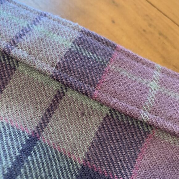 JAMES PRINGLE WEAVERS Ferguson Tartan Pleated Kilt & Scarf Buckles Wool Purple - Picture 14 of 15